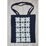 Tumesinine kott pitsikaunistusega